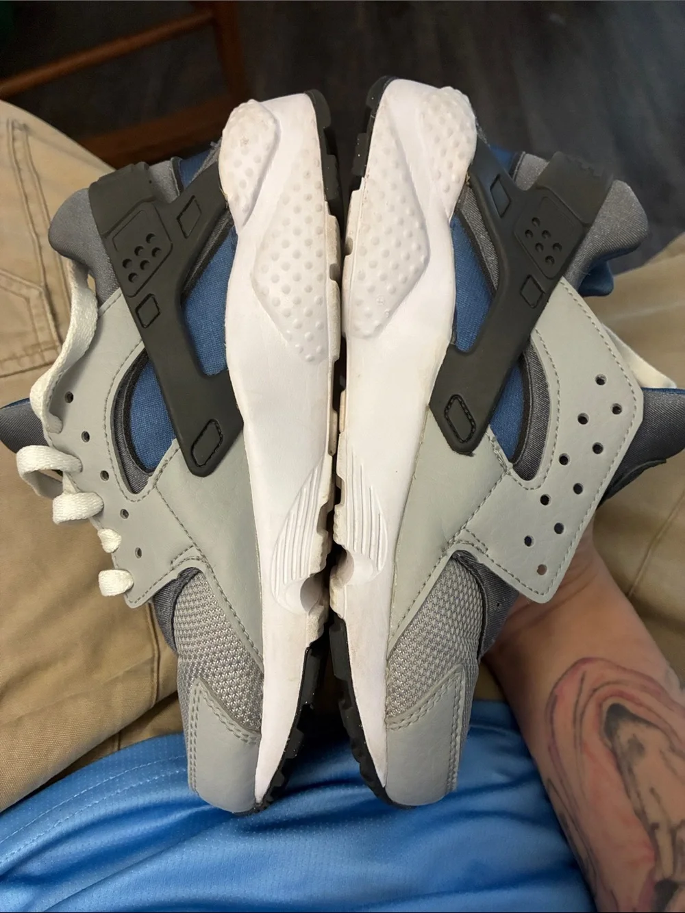 Nike Men's Gray and Dark Gray Sneakers - Casual Athletic Shoes